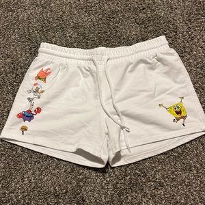 White sponge bob shorts.